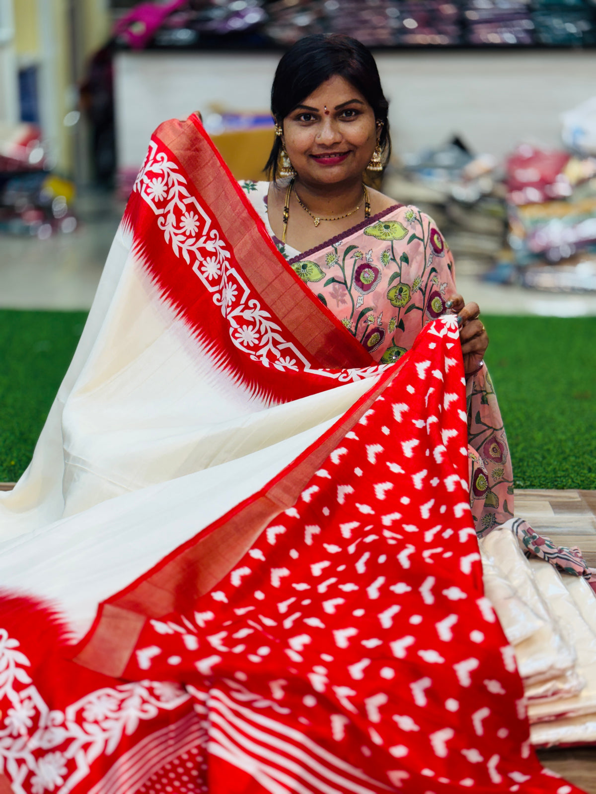 Mangalagiri Kalamkari Saree