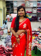 Red Mangalagiri georgette Saree