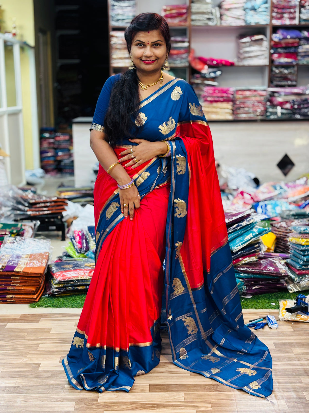 2D Mysore Crepe Sarees