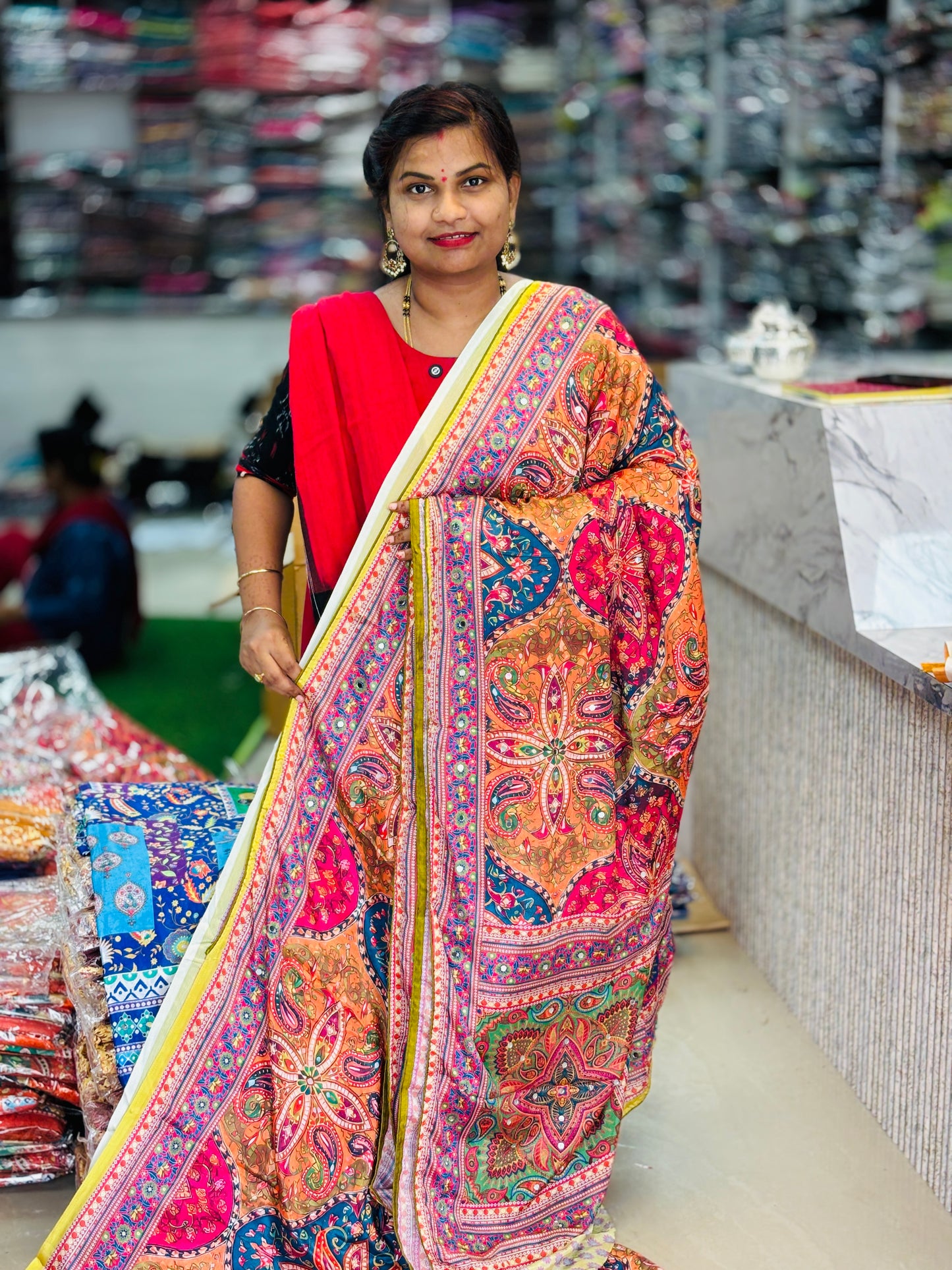Azrak Chinnon Laya Saree