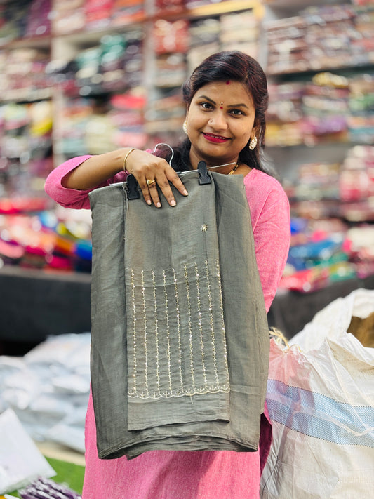Plain Space Designer Sarees