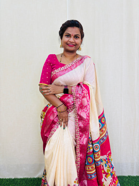 Mangalagiri Sacloop Borders Saree