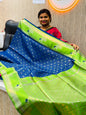 Vintage semi Gadwal  Peacock borders  Floweral Embroidery