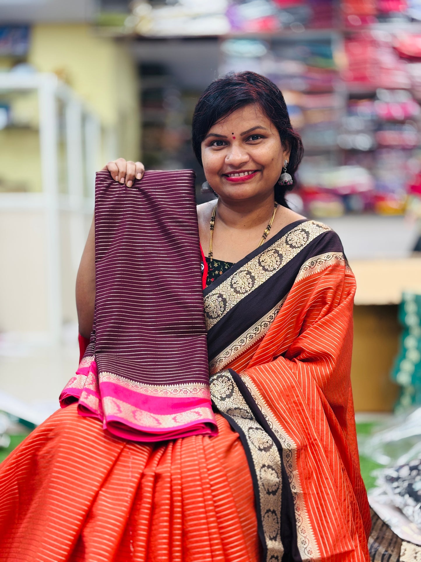 Semi Mysore Crepe Sarees
