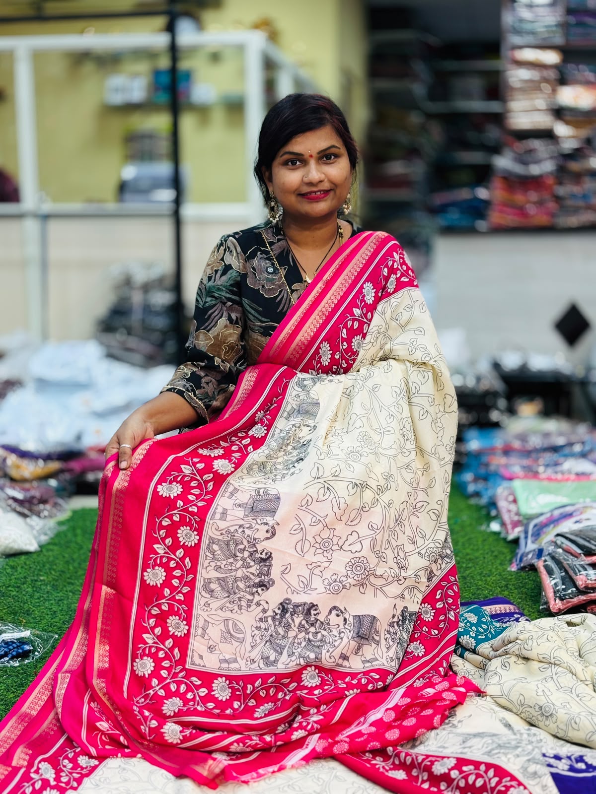 2D Kalamkari Printed Sarees