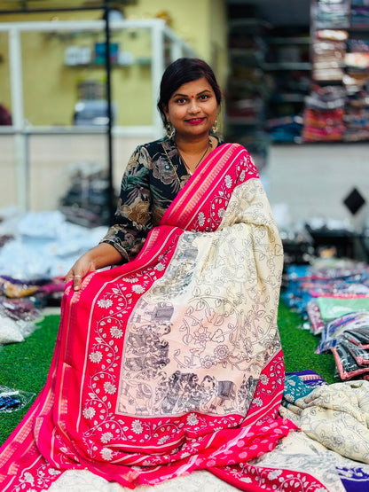 2D Kalamkari Printed Sarees