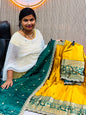 Mangalagiri pithani borders  Contrast Duppatta with cut work borders