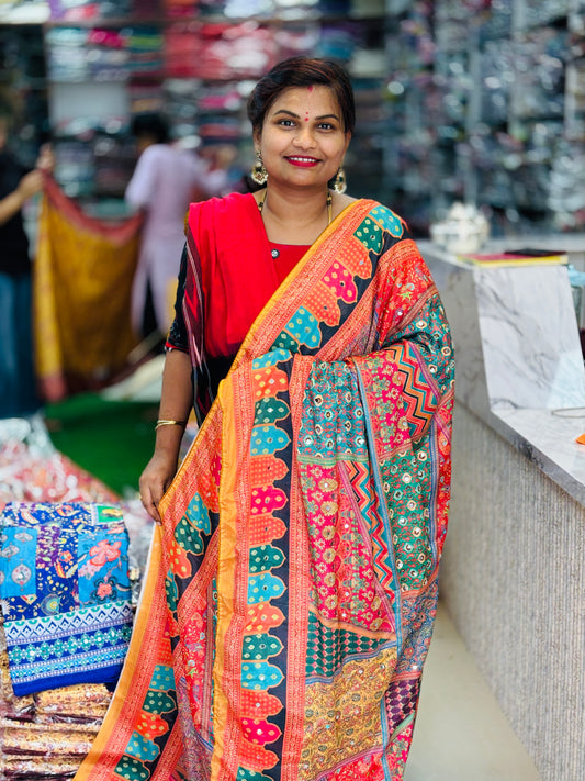 Azrak Chinnon Laya Saree