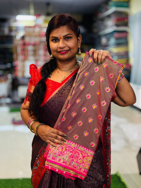 Pashmina Small Border Kanchivaram Saree