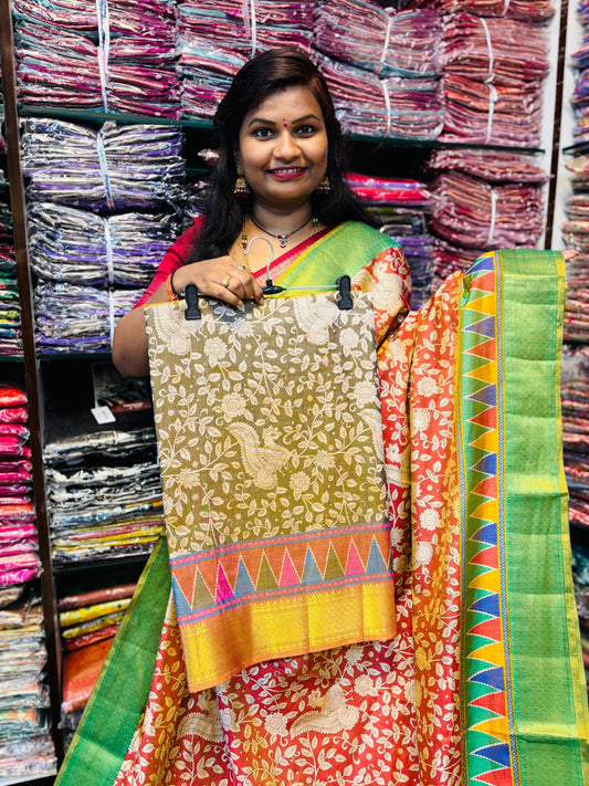 Pochampally kalamkari Sarees