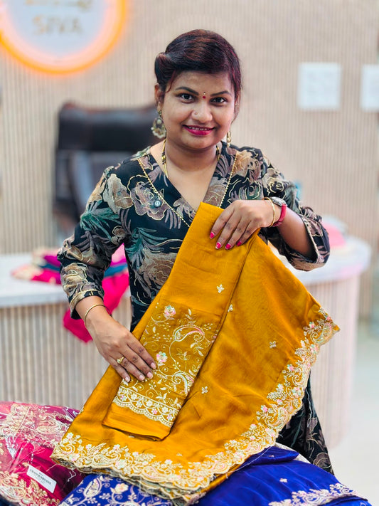 Designer embroidery sarees