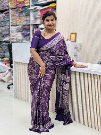 Azrak Model Silk Saree