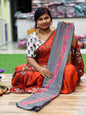 Chiffon Azrak foil print sarees