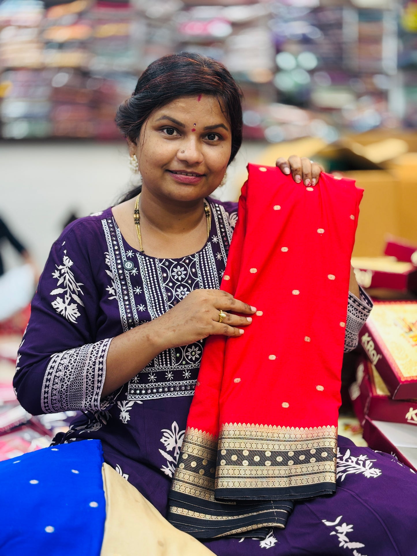 Semi Mysore Crepe Sarees