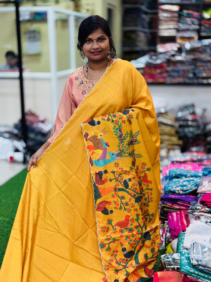 Tusser Cutwork Sarees