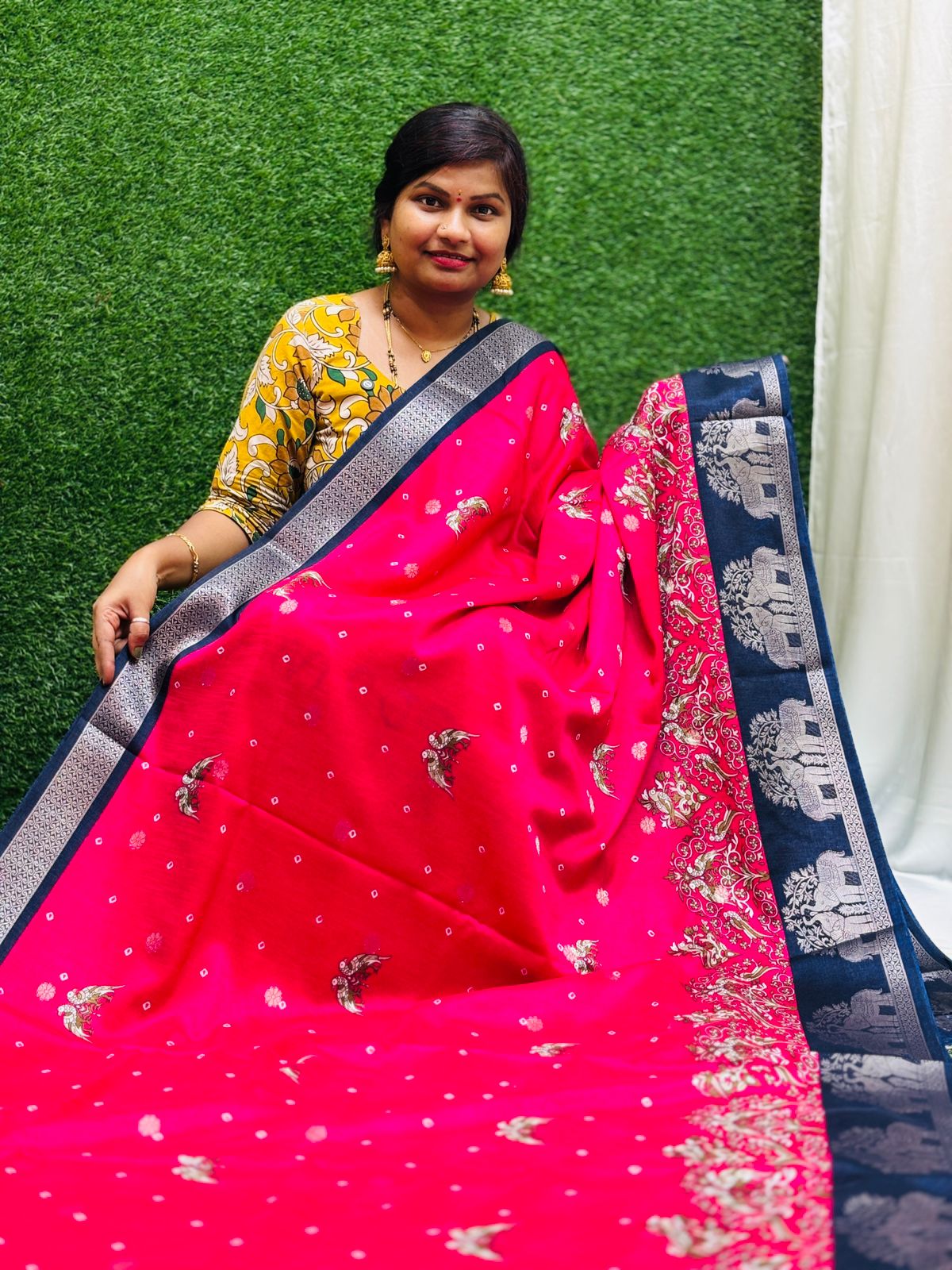 Moonga Kanchi silk