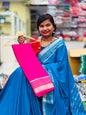 Semi Mysore crepe  Weaving designer borders