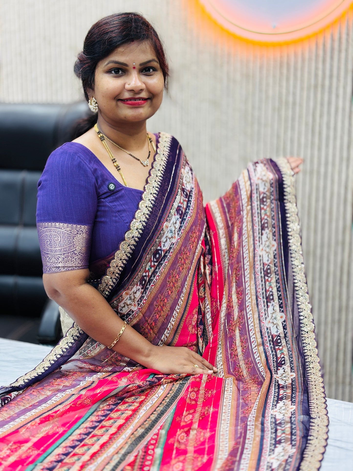 Lace Chinnon Laya Saree