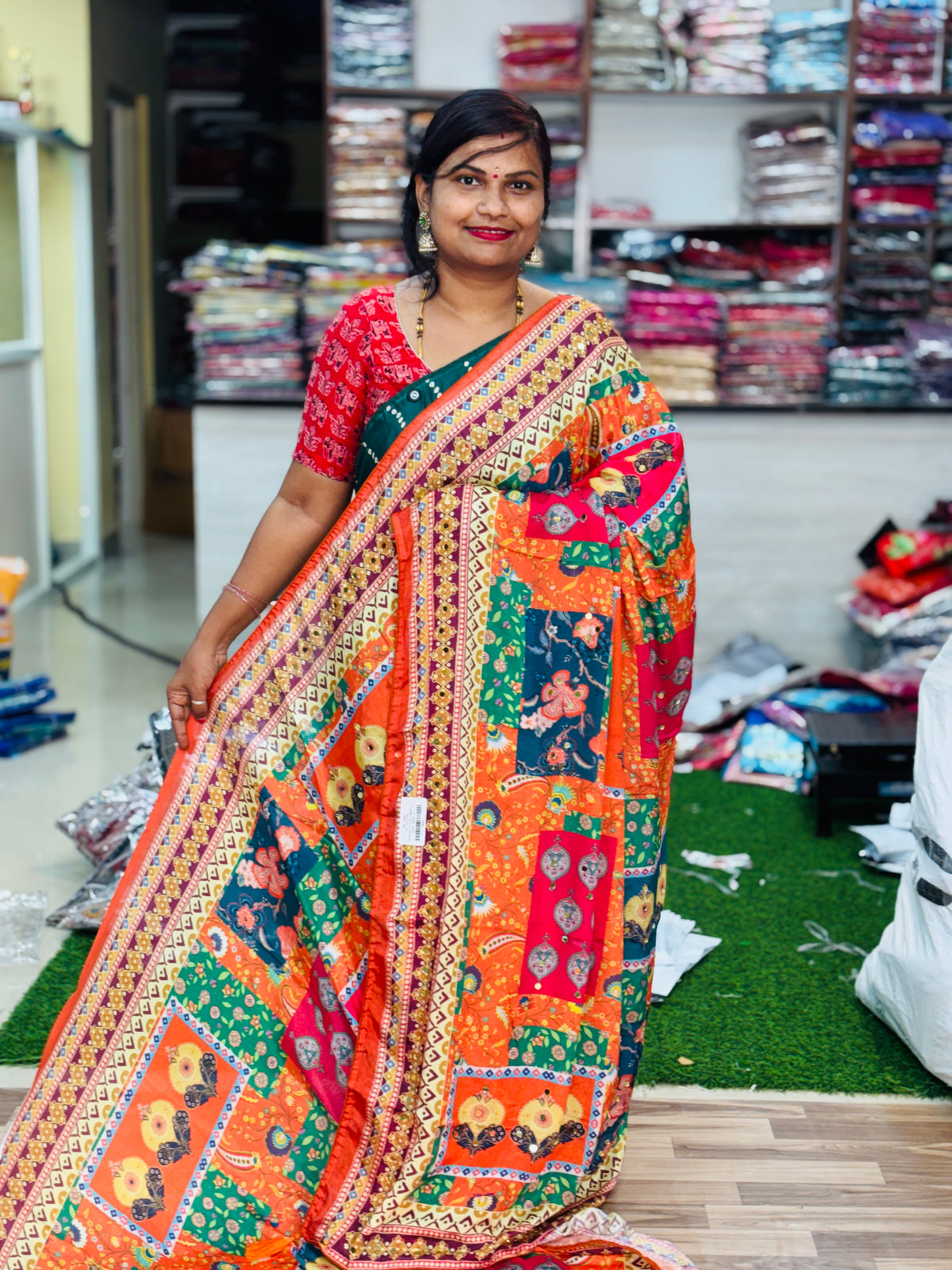 Azrak Chinnon Laya Saree