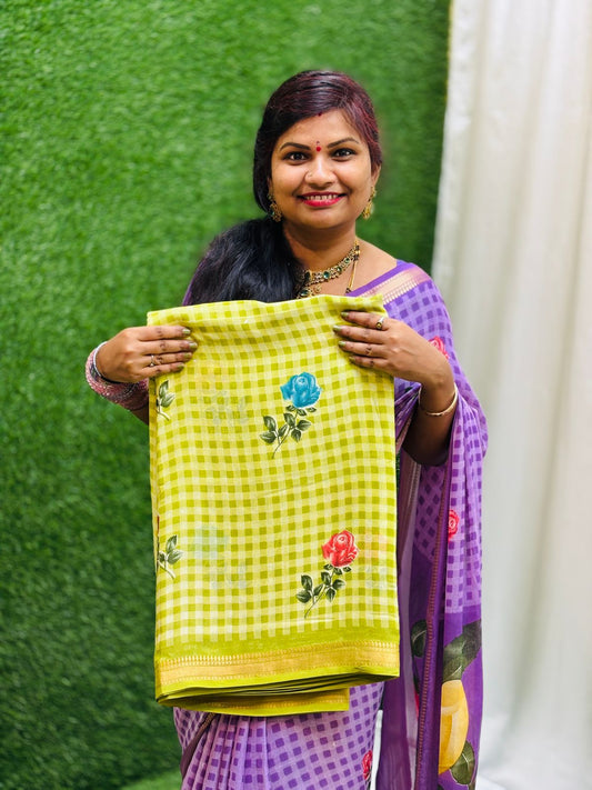 Trending checks chiffon