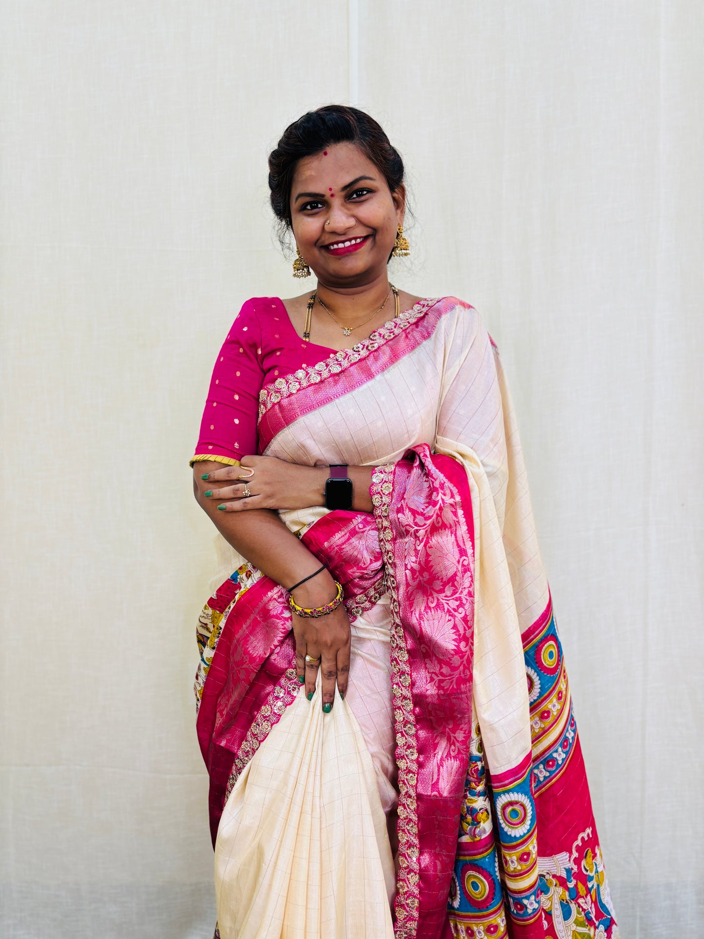 Mangalagiri Sacloop Borders Saree