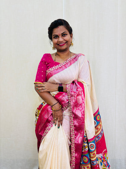 Mangalagiri Sacloop Borders Saree