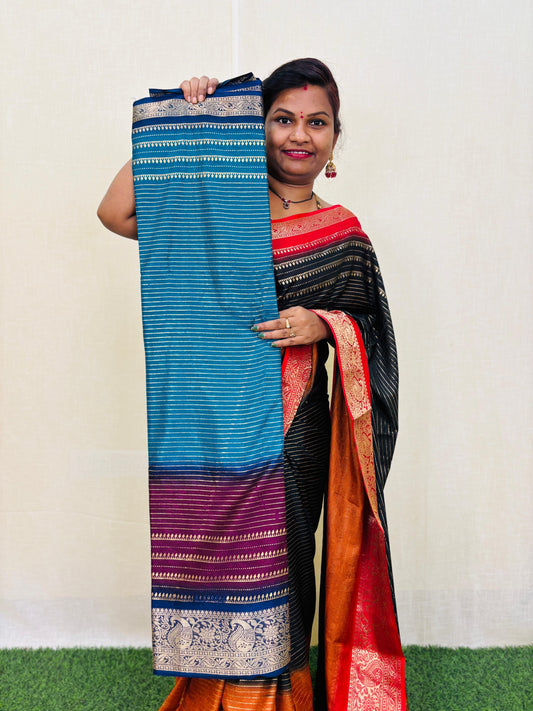 Semi Mysore Multi Crepe Sarees