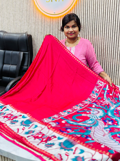 Pichwai Mashmellow Mangalagiri Sarees