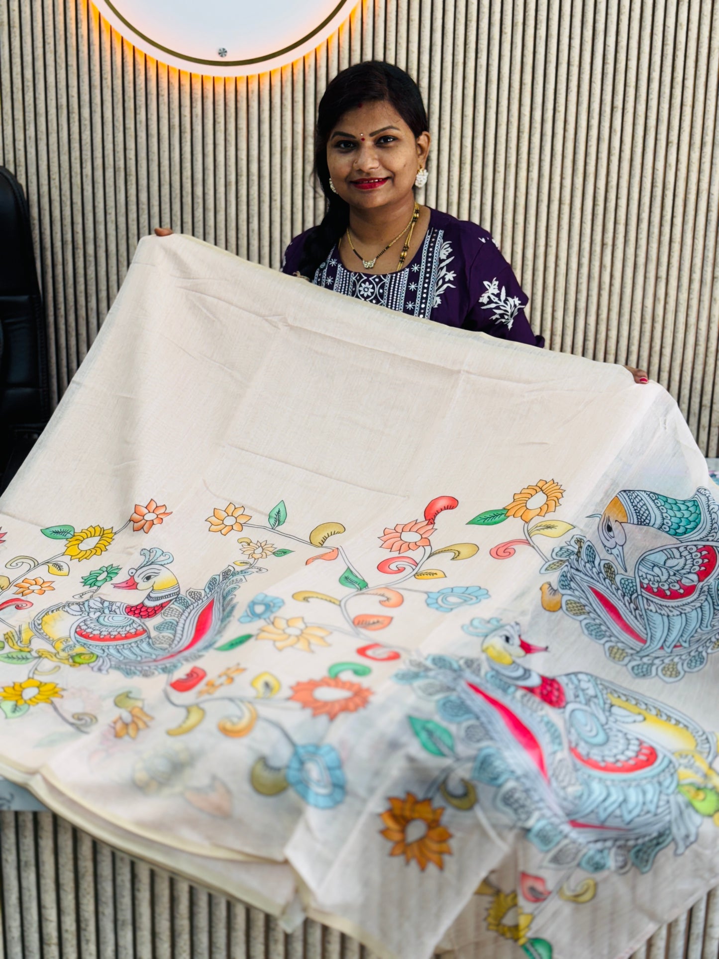Kalamkari Chanderi Lenins