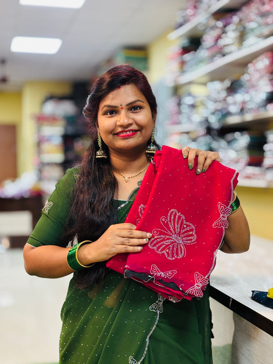 Butterfly space chiffons pink