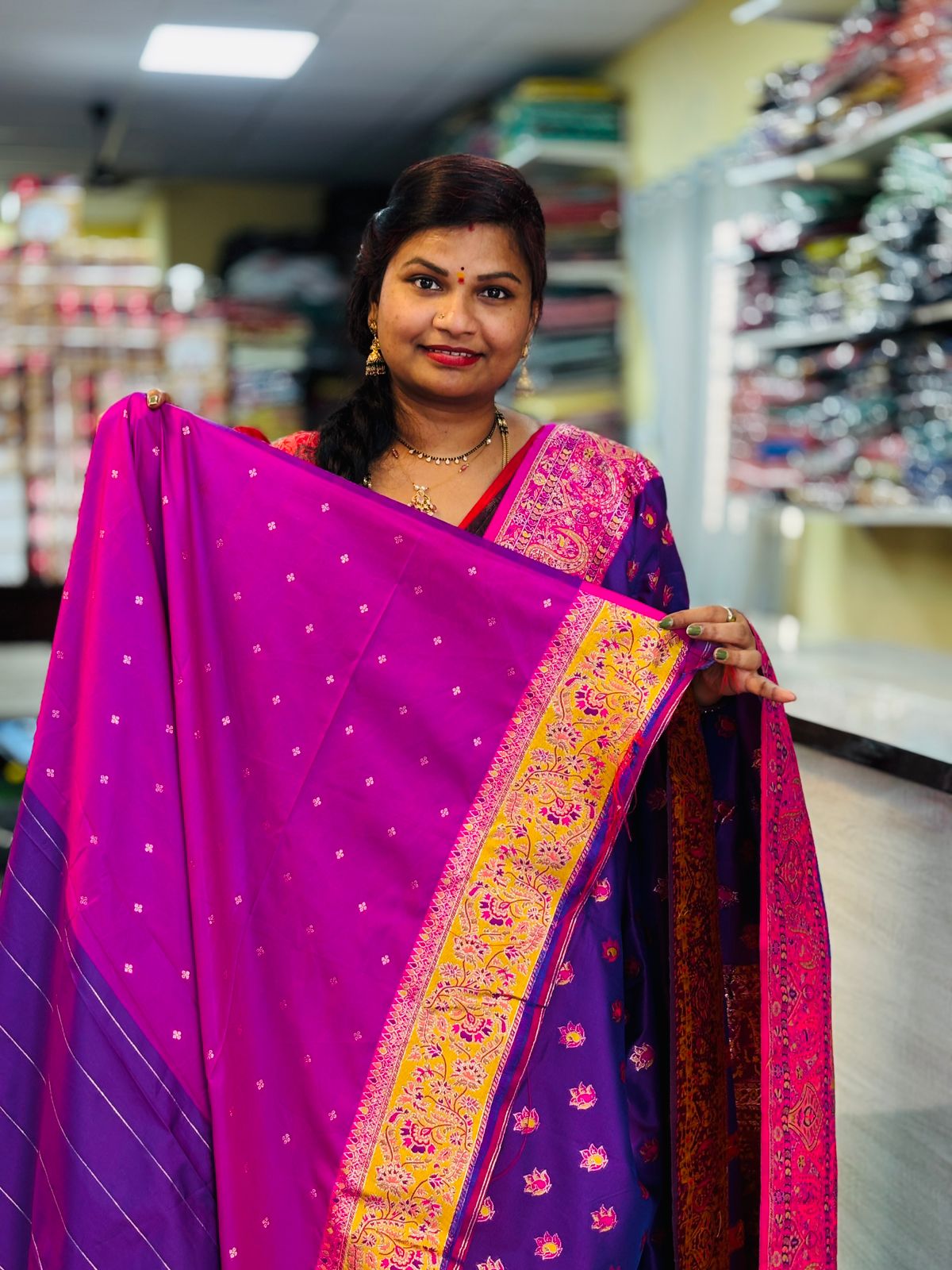 Pashmina Small Border Kanchivaram Saree