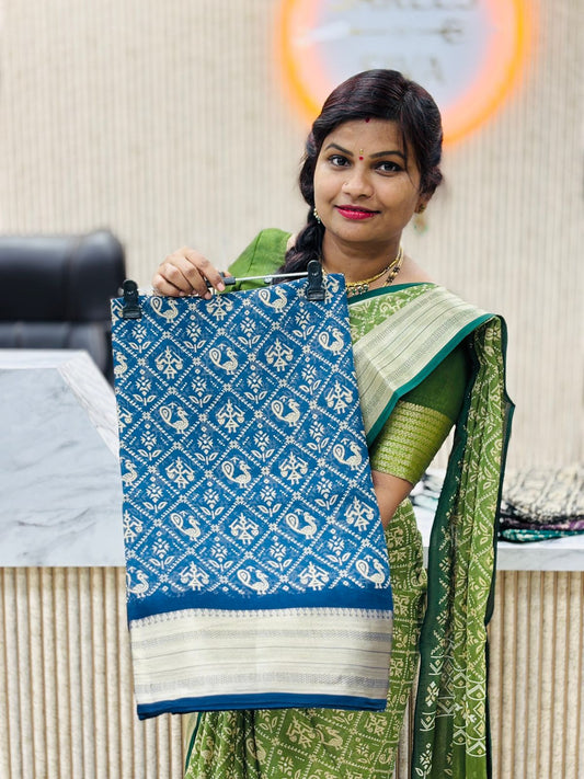 Patola Pochampally Crepe Saree