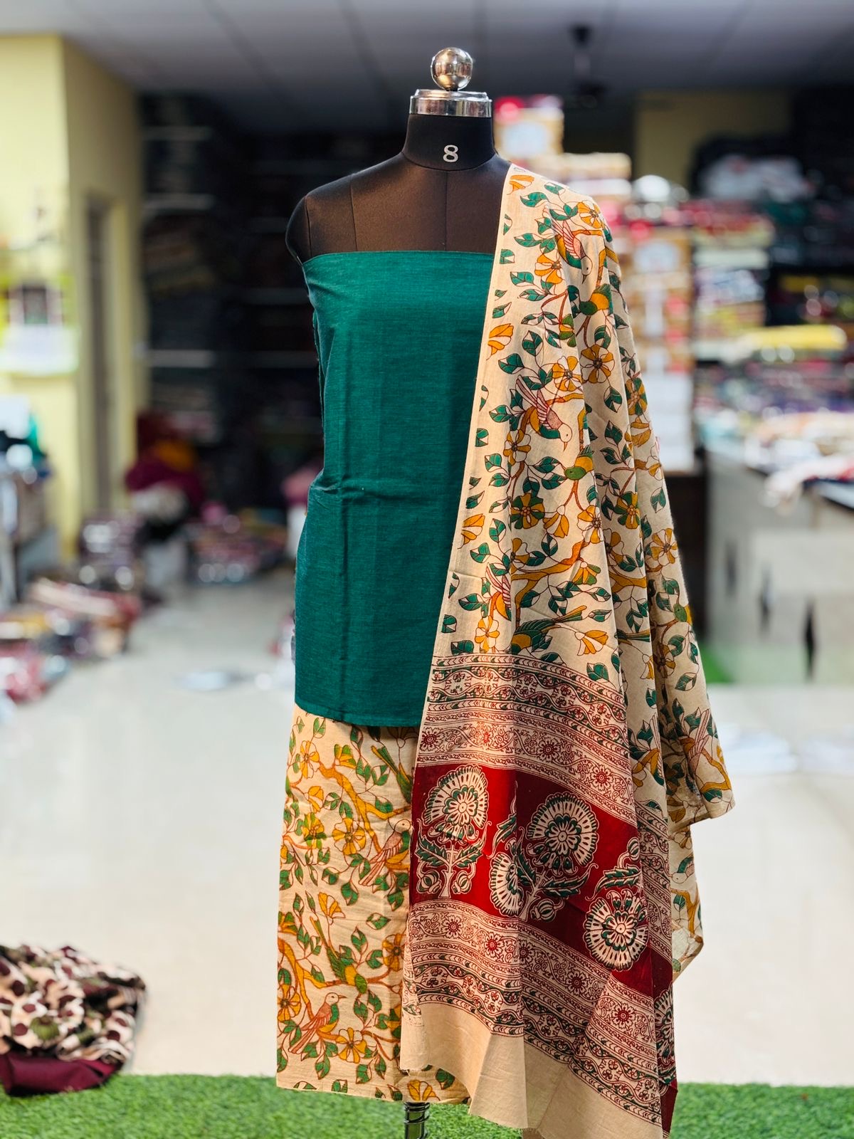 3 Piece Cotton Kalamkari Set