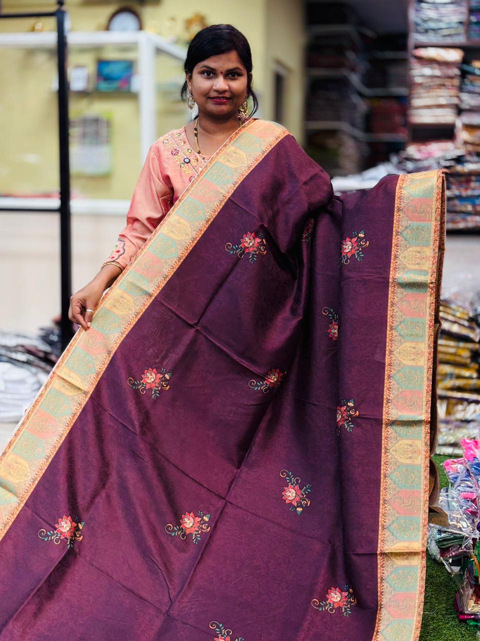 Tusser Sico Border Sarees