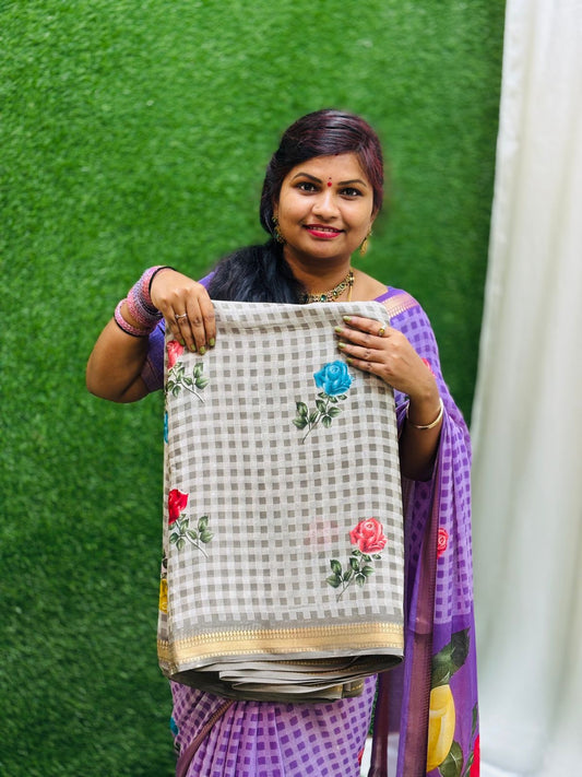 Trending checks chiffon