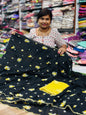 Space cutwork embroidery saree