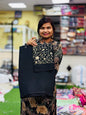 Plain Space Designer Sarees