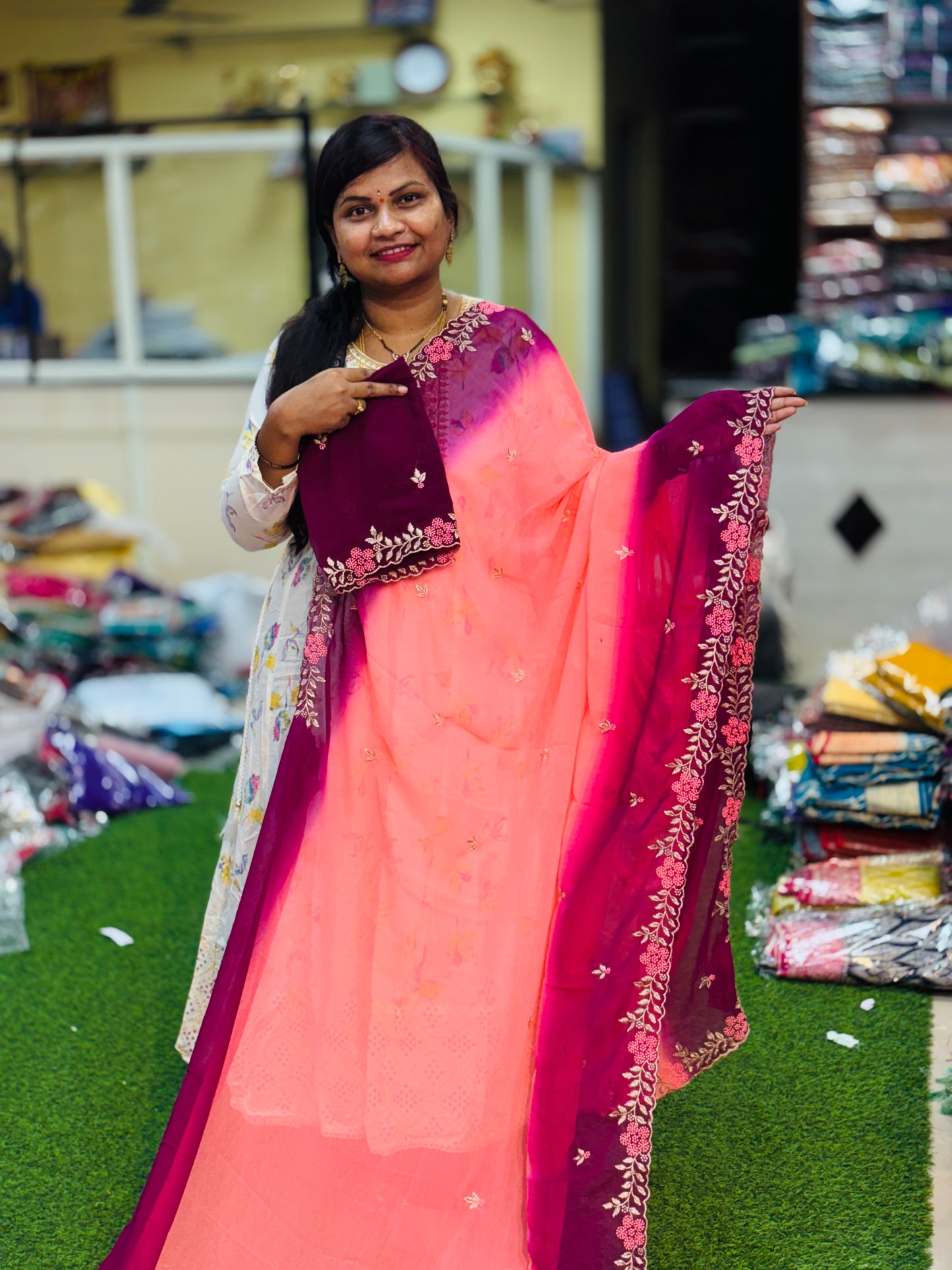 2D Rangoli Designer sarees