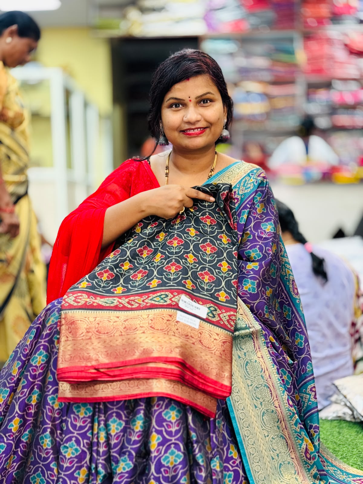 Pochampally Soft silk sarees with Kanchi Border