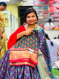 Pochampally Soft silk sarees with Kanchi Border
