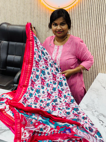 Pichwai Mashmellow Mangalagiri Sarees