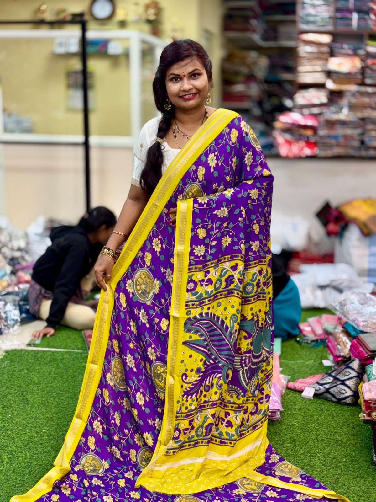 Kalamkari Maheshwari Sarees