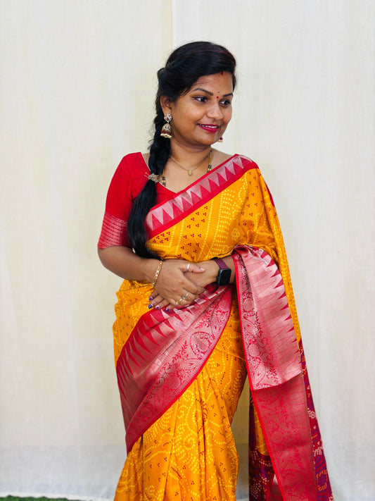 Dola Sarees With Banarasi Borders