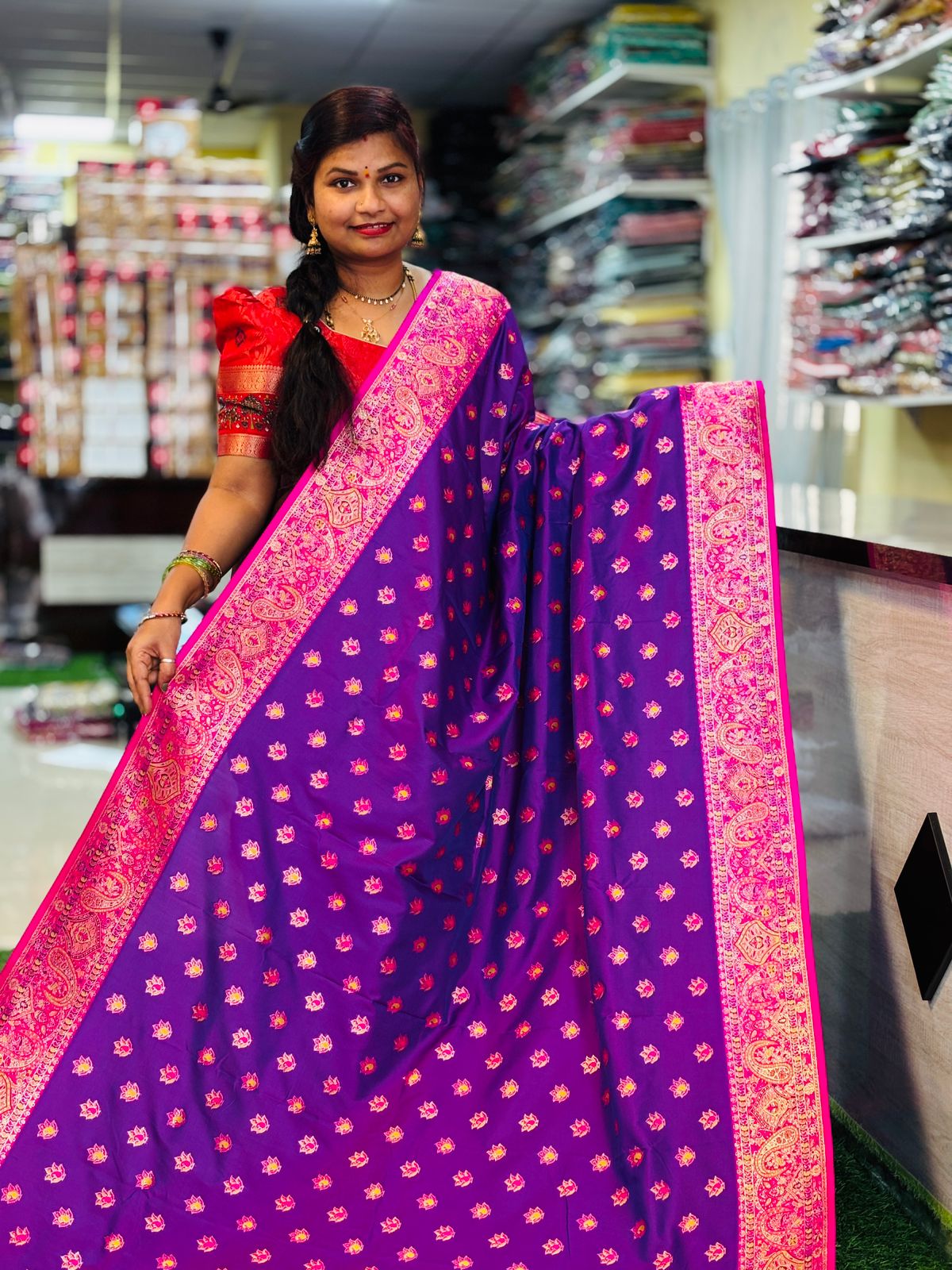 Pashmina Small Border Kanchivaram Saree