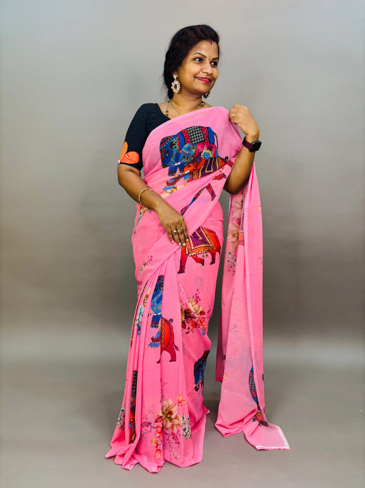 Maharaja theme Georgette