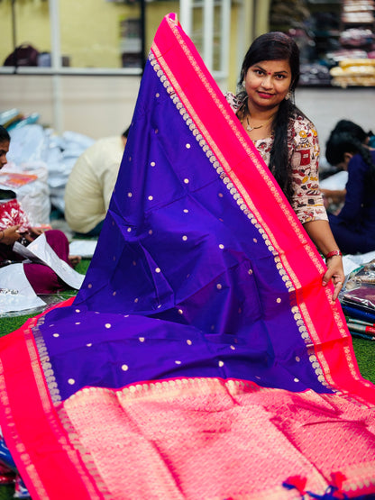 Gadwal Pattu Saree - Purple