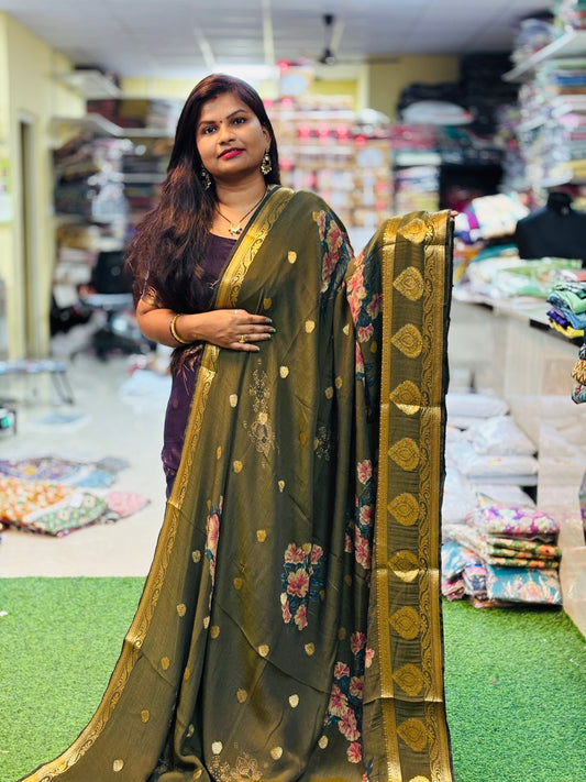 Crepe Silk Sarees ( unstitched )