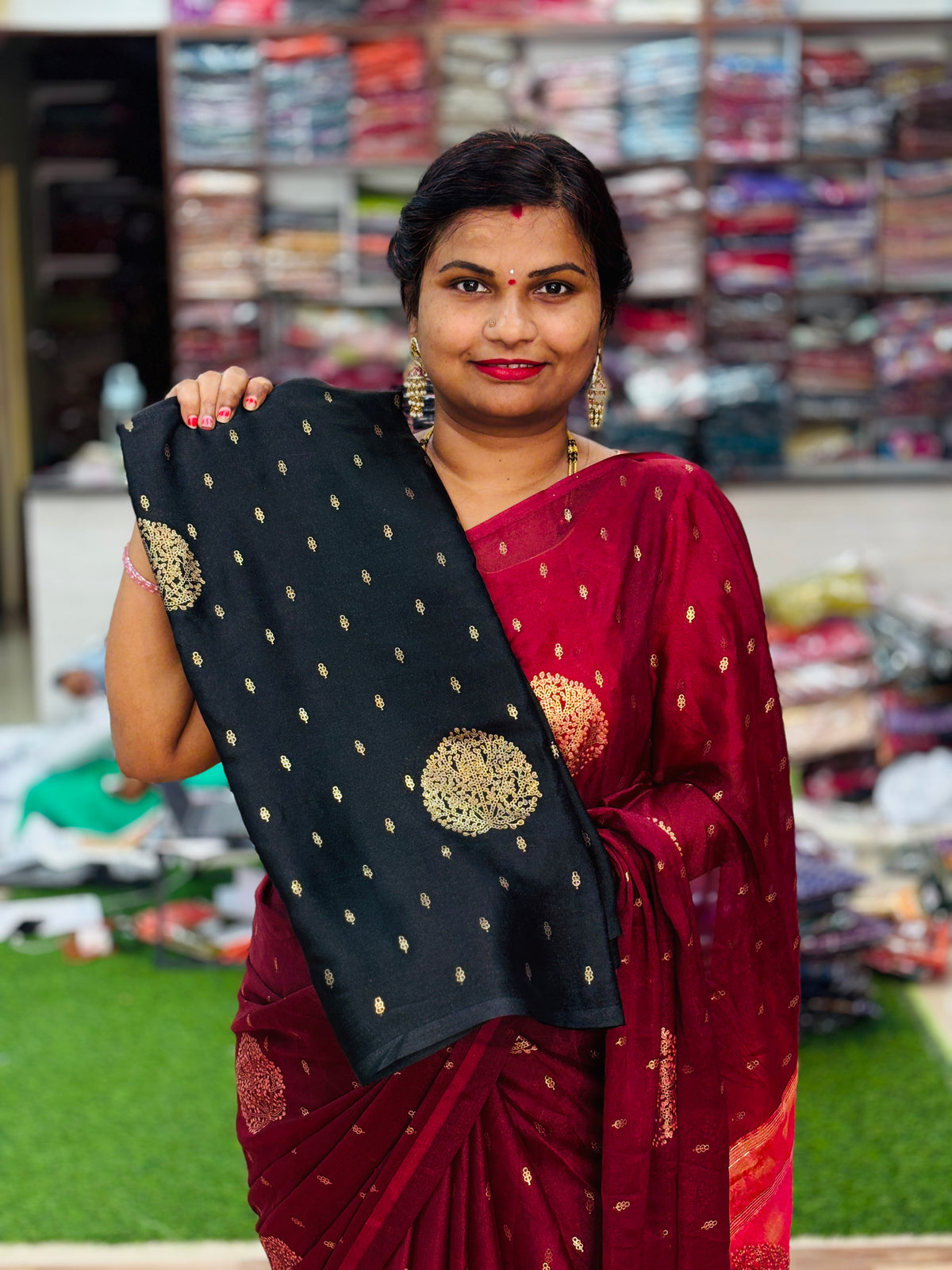 Azrak Multi Chiffon Sarees