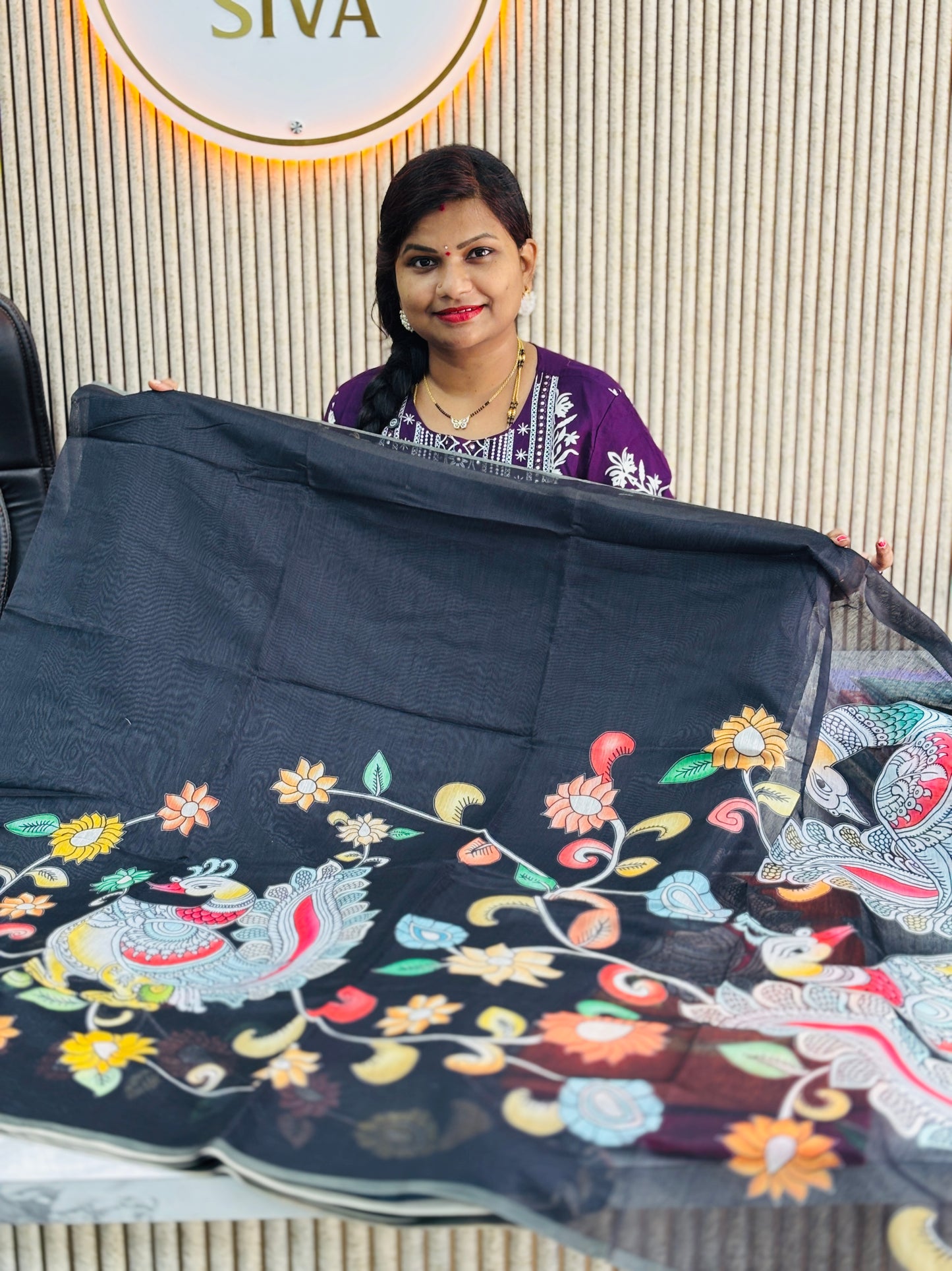 Kalamkari Chanderi Lenins