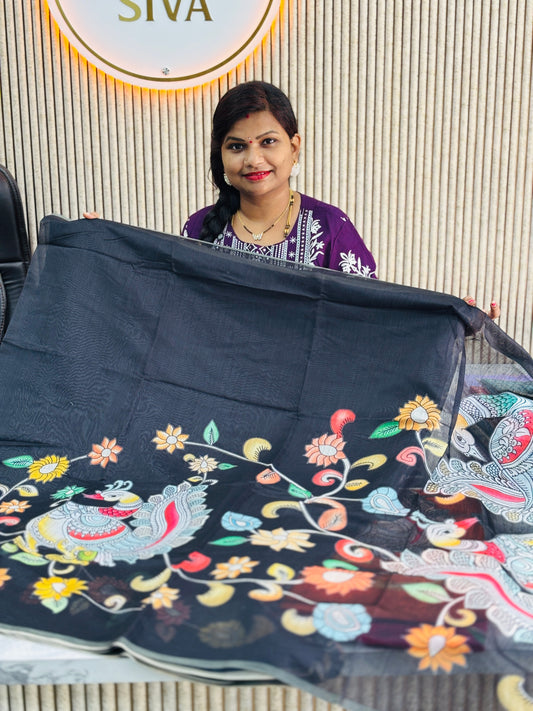 Kalamkari Chanderi Lenins